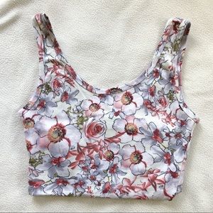 Floral sleeveless bodysuit